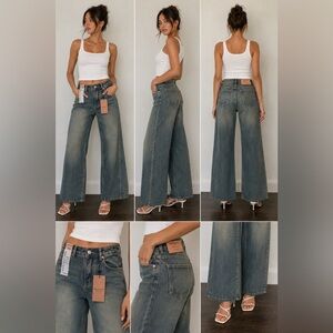 Between Us Wide Leg High Rise Jeans Blue Wash NWT Size 5